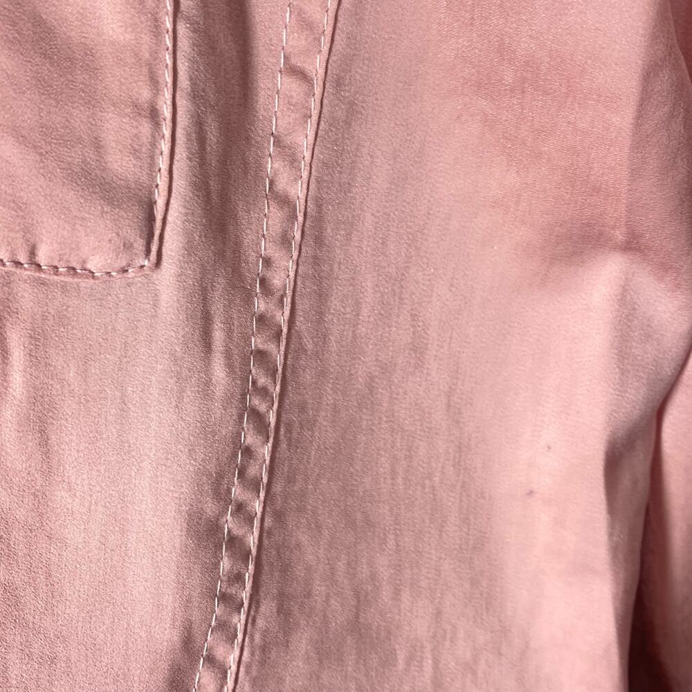 Love Tree Shiny Zip Up Bomber Jacket Pink Sheen Womens Size Large - Picture 12 of 15